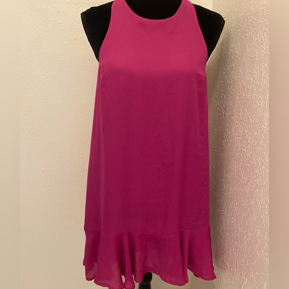 - Luca Couture Pink Halter swing dress size M - Picture 1 of 8